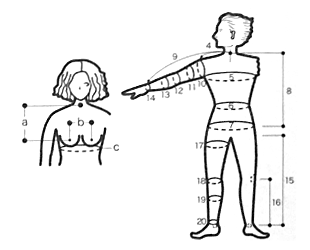 ウェットスーツ採寸方法